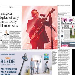 Image usage - Sunday Telegraph newspaper - 25/6/2017 - Radiohead live at Glastonbury Festival 2017