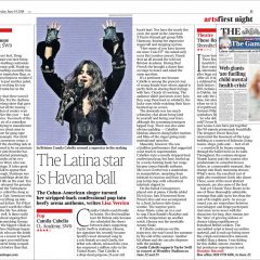 Image usage - The Times newspaper 14/6/2017 - Camila Cabello live at O2 Academy Brixton, 12/6/2018
